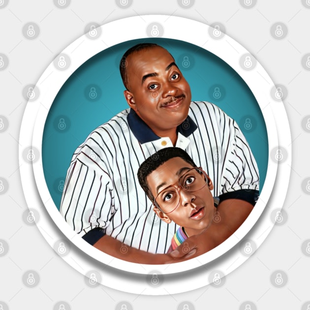 Family Matters - Steve and Carl Sticker by Zbornak Designs